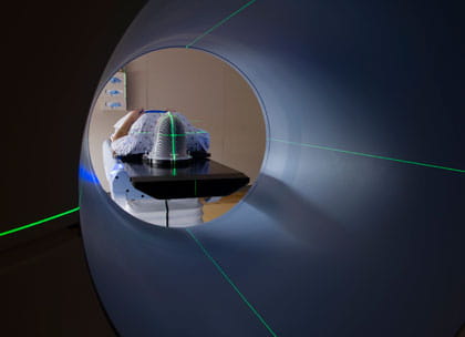Claustrophobic shot of MRI scanner